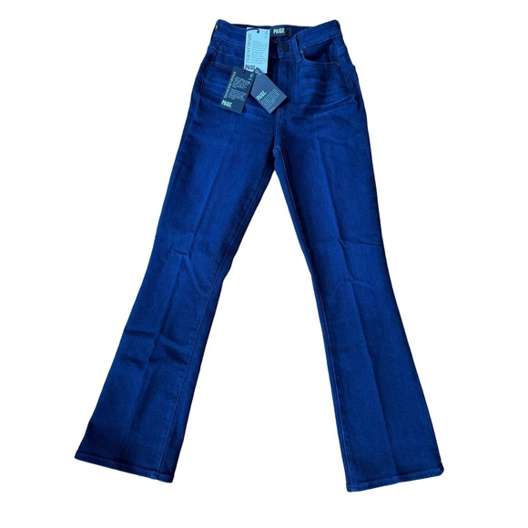 PAIGE FEMME High Rise Coin Pocket Crop Mini Boot Jeans - Picture 2 of 9